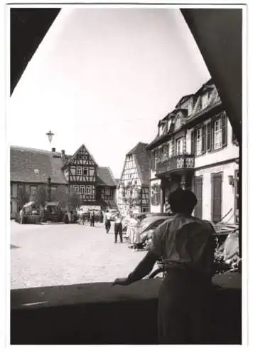 Fotografie Hans Armster, Mainz, Ansicht Michelstadt / Odenwald, Marktplatz