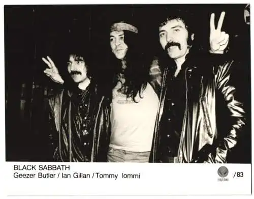 Fotografie Rock Band Black Sabbath, Musiker Geezer Butler, Ian Gillan & Tommy Iommi