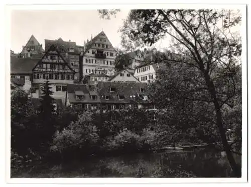 Fotografie Atelier Kester, München, Ansicht Tübingen, alte Giebelhäuser vom anderen Neckarufer gesehen