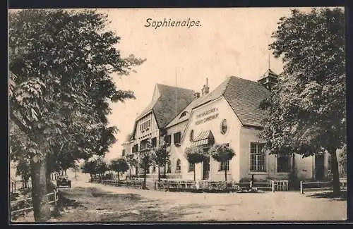 AK Wien XIV, Gasthof und Meierei Sophienalpe, Bes. Josef Krautstofl