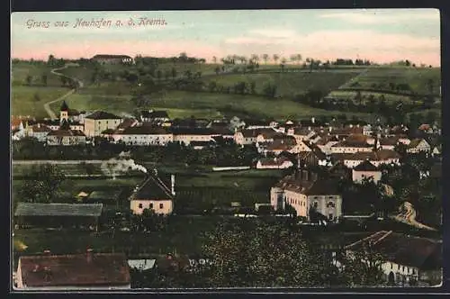 AK Neuhofen a. d. Krems, Ortsansicht aus der Vogelschau