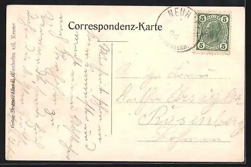 AK Neuhofen a. d. Krems, Ortsansicht aus der Vogelschau