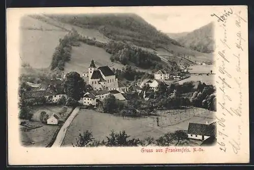 AK Frankenfels /N.-Oe., Ortsansicht aus der Vogelschau