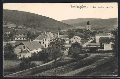 AK Christofen a. d. Westbahn /N.-Oe., Ortspartie