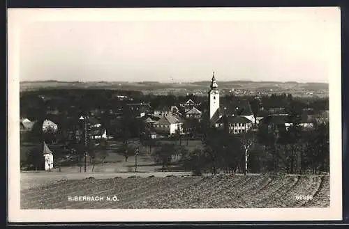 AK Biberbach /N.-Ö., Ortsansicht mit Kirche