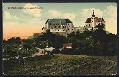 AK Albrechtsberg a. d. grossen Krems, Blick auf die Festung