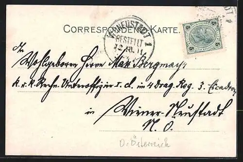 AK Wilhering, Ortspartie mit Kirche