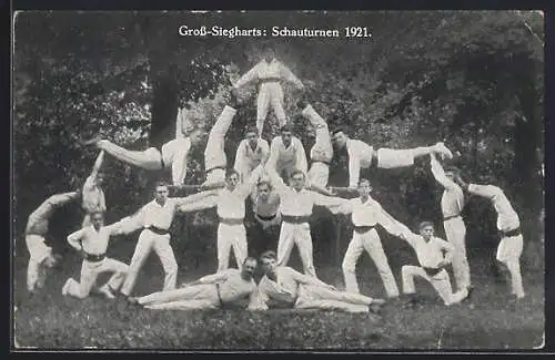 AK Gross-Siegharts, Schauturnen 1921, Gruppenbild