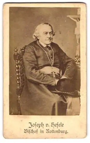 Fotografie C. Jaeger, Schwäbisch Gmünd, Karl Joseph von Hefele, Bischof von Rottenburg am Neckar