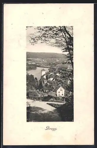 AK Brugg, Panoramablick vom Bergweg