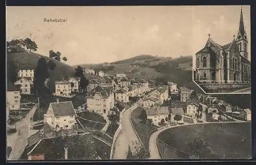 AK Rehetobel, Die Kirche, Ortsansicht