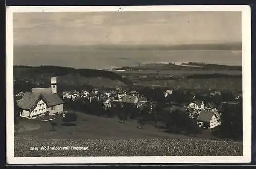 AK Wolfhalden, Ortsansicht gegen den Bodensee