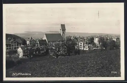 AK Wolfhalden, Ortsansicht gegen den Bodensee