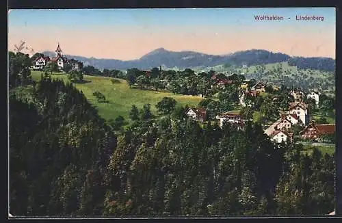 AK Wolfhalden, Lindenberg, Totalansicht in den Bergen