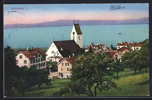 AK Wolfhalden, Die Kirche vor dem Bodensee