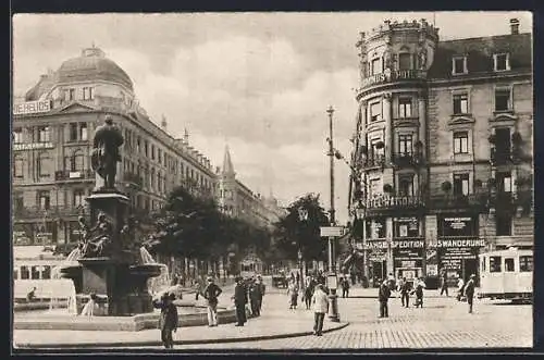 AK Zürich, Terminus-Hotel am Bahnhofplatz