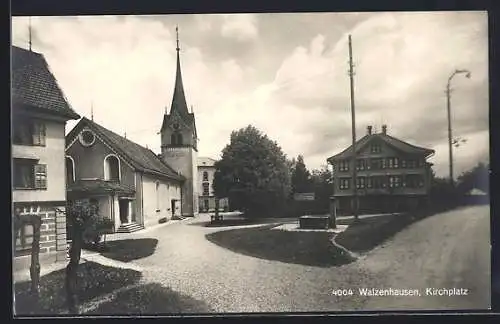 AK Walzenhausen, Hotel Rheinburg am Kirchplatz