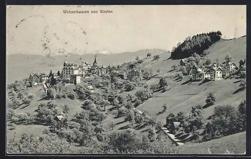 AK Walzenhausen, Totalansicht von Westen