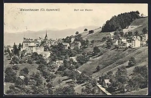 AK Walzenhausen, Dorf von Westen