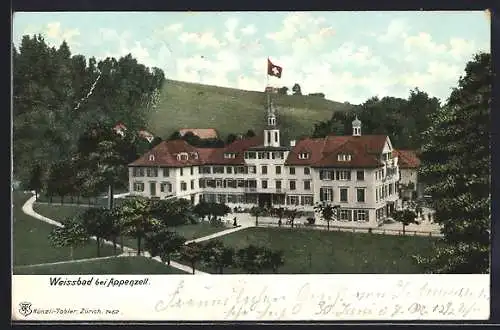 AK Weissbad bei Appelnzell, Blick auf das Kurhaus