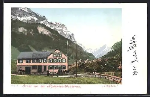 AK Wasserau, Das Gasthaus Alpenrose