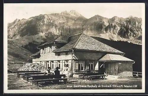 AK Urnäsch, Das Gasthaus Hochalp v. J. Fuchs-Fuster