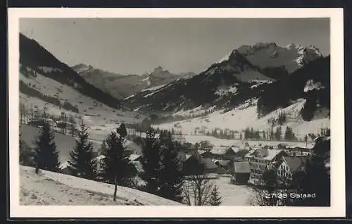 AK Gstaad, Ortspartie im Schnee