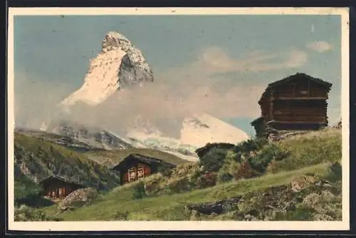 AK Winkelmatten, Panorama mit Matterhorn
