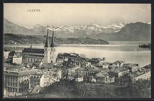 AK Luzern, Teilansicht mit Kirche