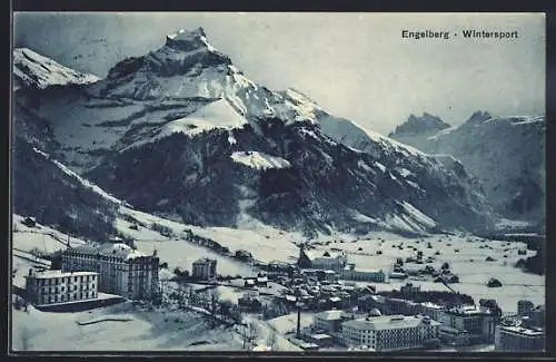 AK Engelberg, Teilansicht im Schnee