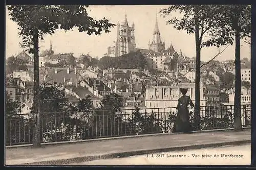 AK Lausanne, Vue prise de Montbenon