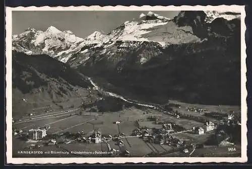 AK Kandersteg, Teilansicht mit Blümlisalp, Fründenhorn und Doldenhorn