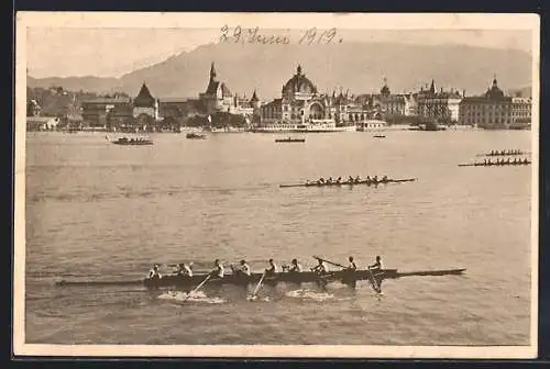 AK Luzern, Internationale Ruder-Regatte vor der Stadt