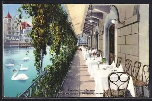 AK Lucerne, Restaurant-Terrasse Hotel Balances-Bellevue