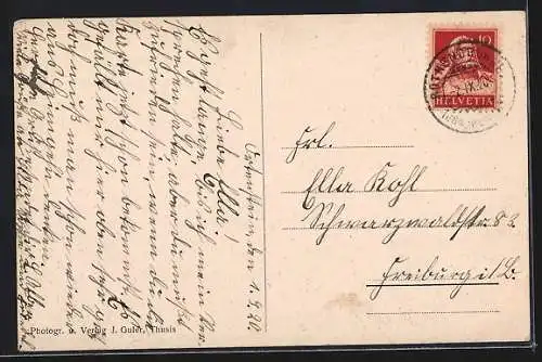 AK Paspels, Totalansicht vom Feld aus