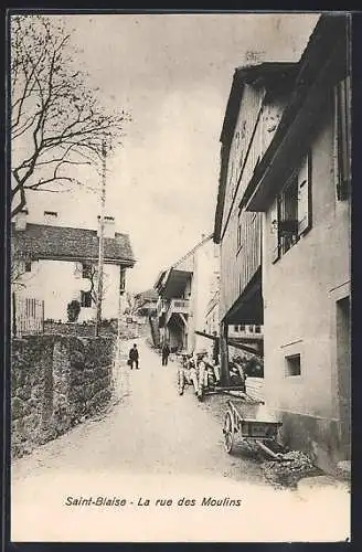 AK Sainte-Blaise, La rue des Moulins