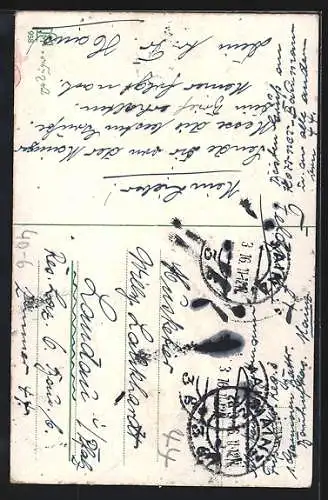 AK Beleibtes Paar bei der Morgentoilette