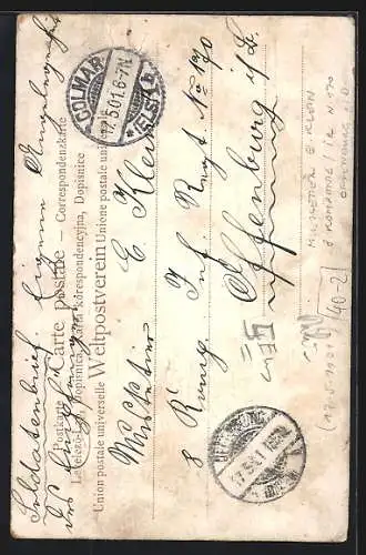 AK Urlaubsschein eines Weiberregiments mit Verhaltensvorschriften, Drachen