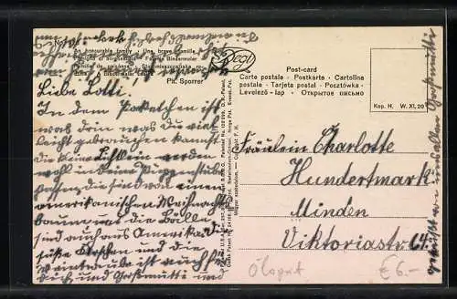 Ölgemälde-Imitations-AK Degi Nr. 926: Familie Biedermaier bei einem Picknick