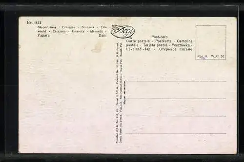 Künstler-AK Degi Nr. 1133: Entwischt, Dahl, Ölgemälde-Imitations-AK