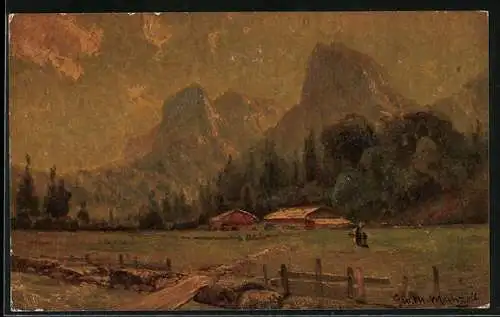 Ölgemälde-Imitations-AK Degi Nr. 360: Das Totenkirchel