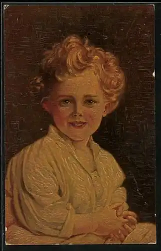 Ölgemälde-Imitations-AK Degi Nr. 510: Kleiner Junge am Morgen