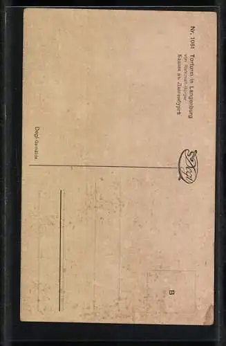 Ölgemälde-Imitations-AK Degi Nr. 1061: Langenburg, Torturm im Abendlicht