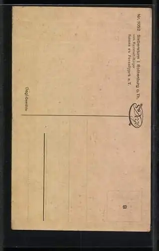 Ölgemälde-Imitations-AK Degi Nr. 1052: Rothenburg o. T., Partie am Siebersturm