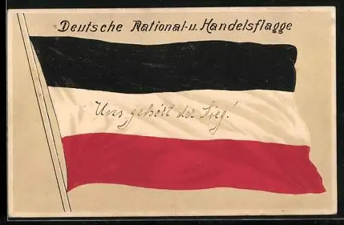 AK Deutsche National- und Handelsflagge