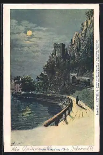 Künstler-AK Rattenberg, Ruinelicht