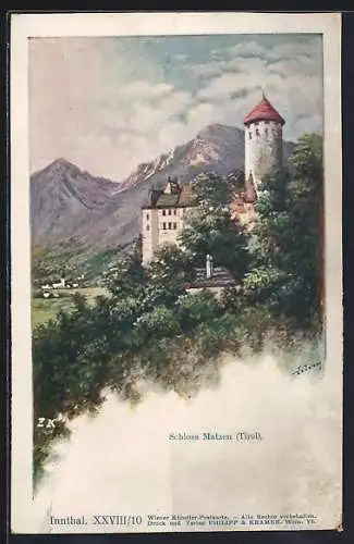 Künstler-AK Reith i. Alpbachtal, Schloss Matzen