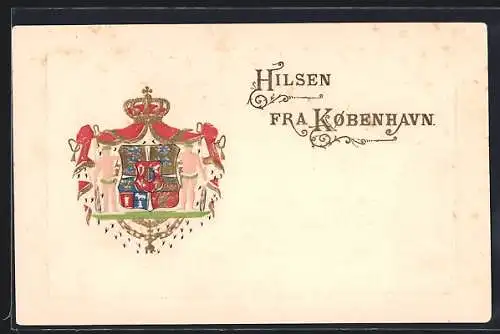 Präge-AK Wappen von Kopenhagen