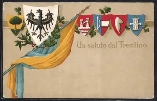 AK Un saluto dal Trentino, Wappen