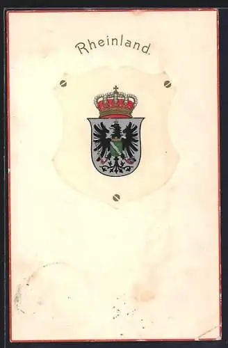 Präge-AK Wappen des Rheinlandes